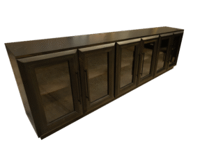 livorno tv console 92" 4 glass doors w/ drawers