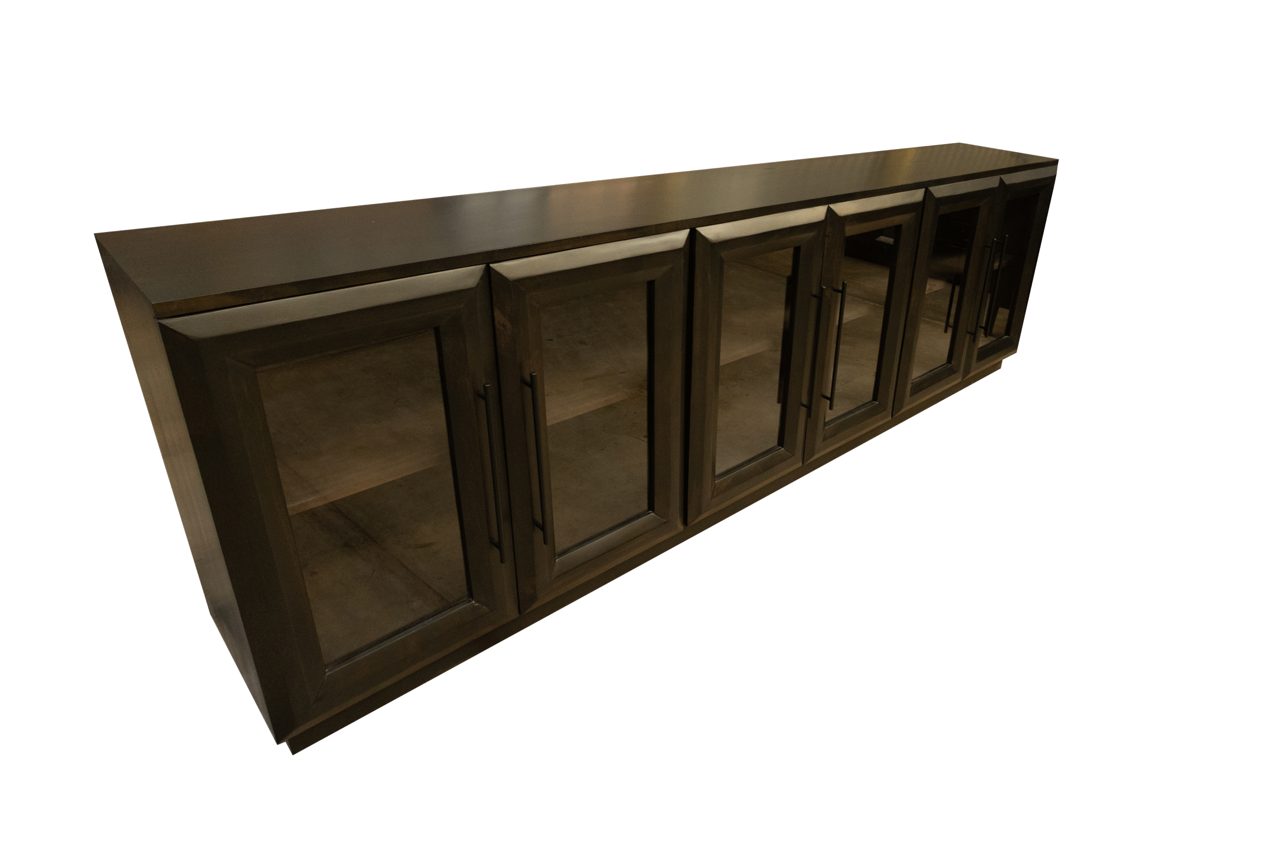 livorno tv console 92" 4 glass doors w/ drawers