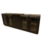 livorno tv console glass doors w/ drawers