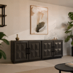 geometric tv console